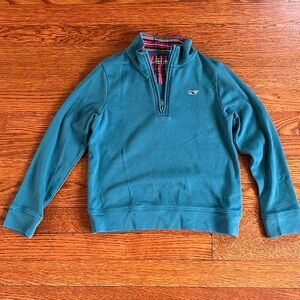 Vineyard Vines Boys Tartan Jersey Quarter-Zip
